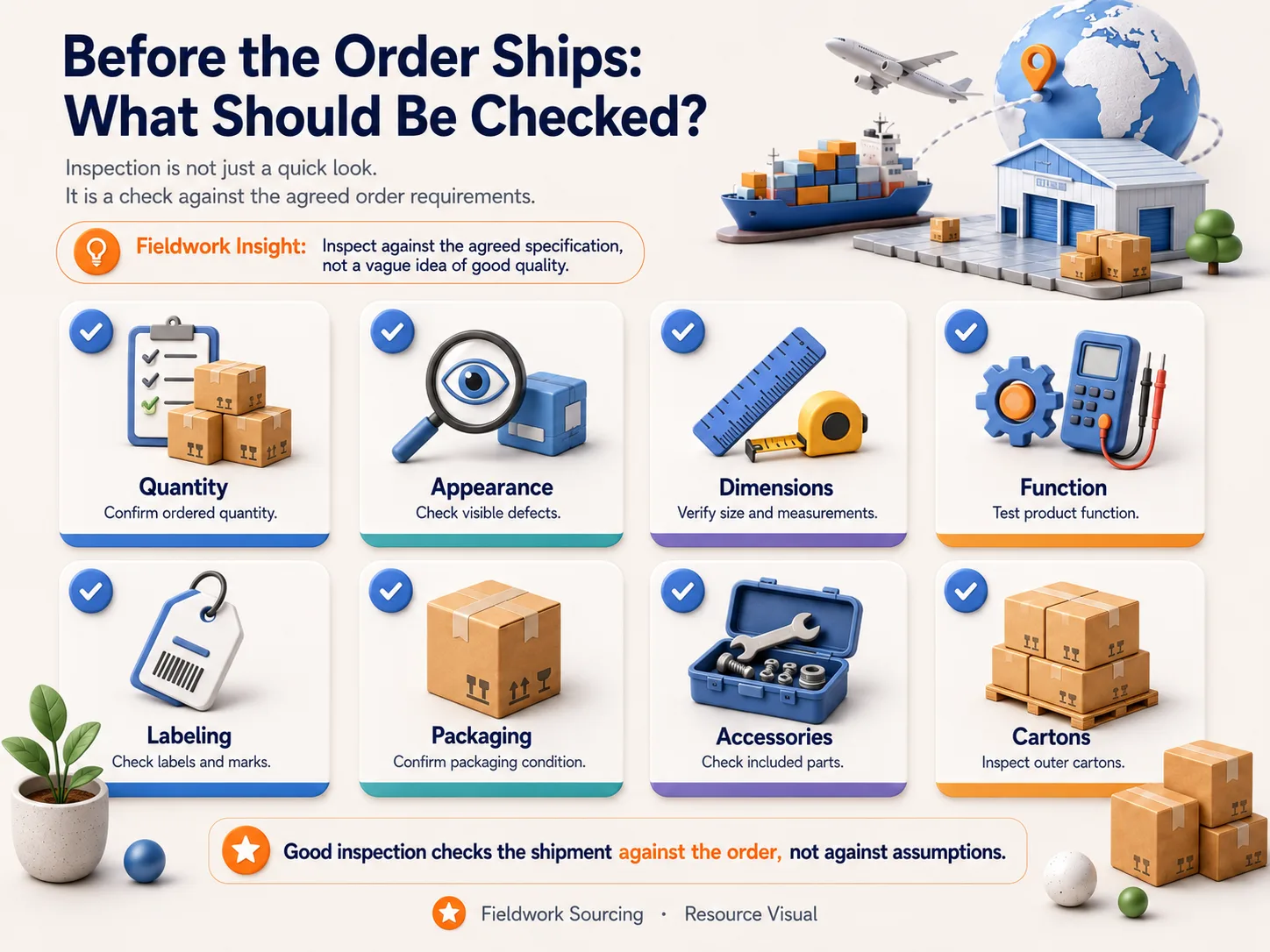 Pre-shipment inspection in China illustration