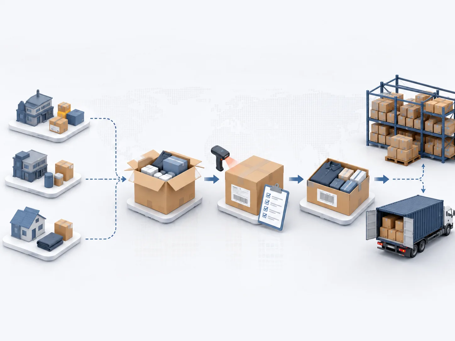 Consolidation and repacking visual